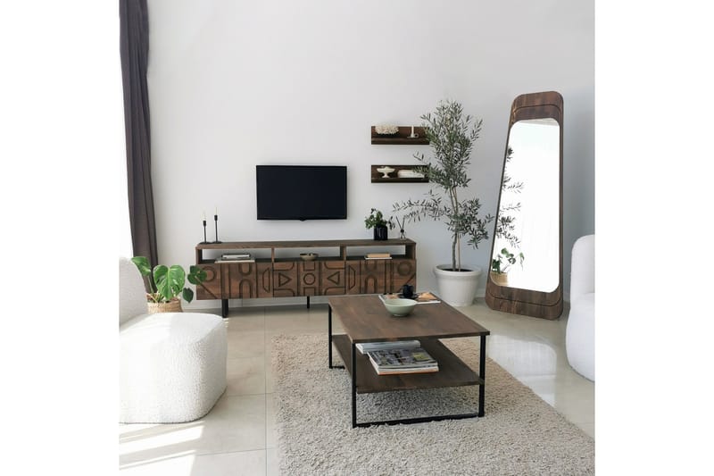 Andifli Tv-møbelsett 50x15 cm - Brun - Møbler - TV- & Mediamøbler - TV-møbelsett