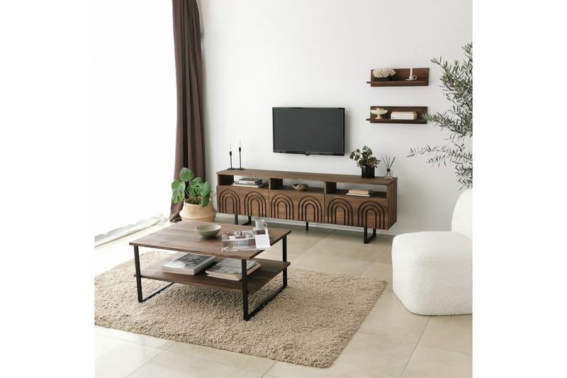 Andifli Tv-møbelsett 50x15 cm - Brun - Møbler - TV- & Mediamøbler - TV-møbelsett