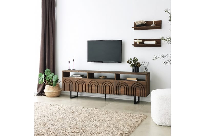 Andifli Tv-møbelsett 50x15 cm - Brun - Møbler - TV- & Mediamøbler - TV-møbelsett