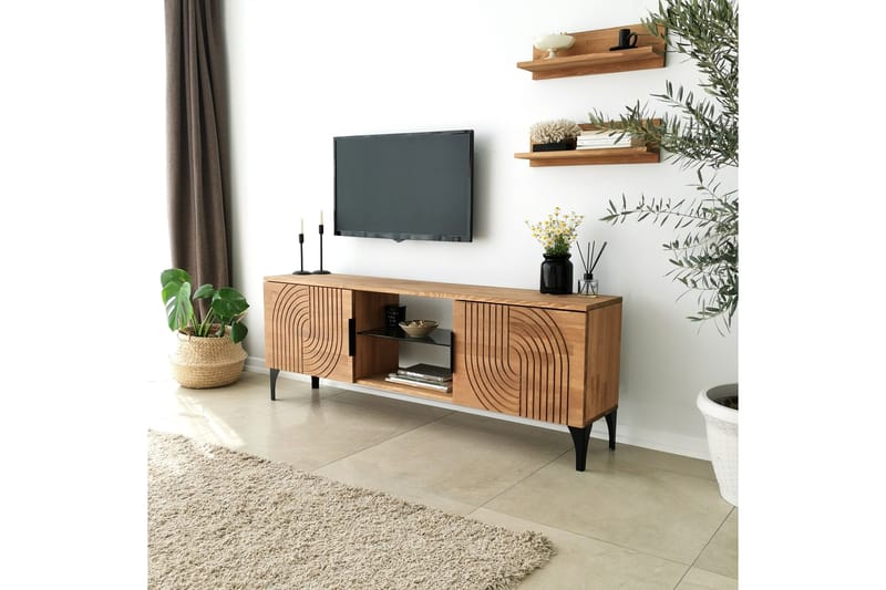 Andifli Tv-møbelsett 50x15 cm - Brun - Møbler - TV- & Mediamøbler - TV-møbelsett