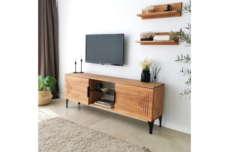 Andifli Tv-møbelsett 50x15 cm - Brun - Møbler - TV- & Mediamøbler - TV-møbelsett