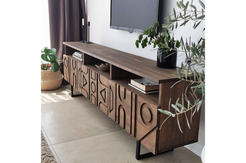 Andifli Tv-møbelsett 50x15 cm - Brun - Møbler - TV- & Mediamøbler - TV-møbelsett