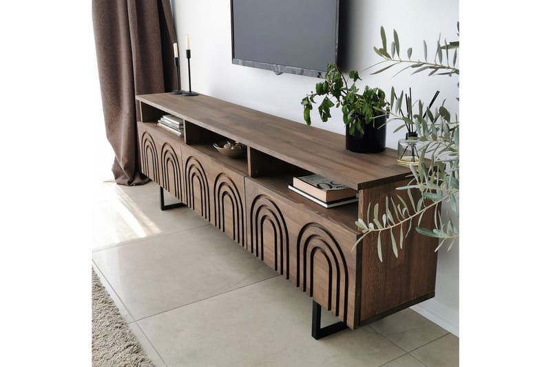 Andifli Tv-møbelsett 50x15 cm - Brun - Møbler - TV- & Mediamøbler - TV-møbelsett