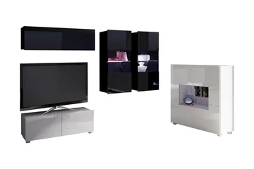 Calabrini Møbelsett Stue - Hvit - Møbler - TV- & Mediamøbler - TV-møbelsett