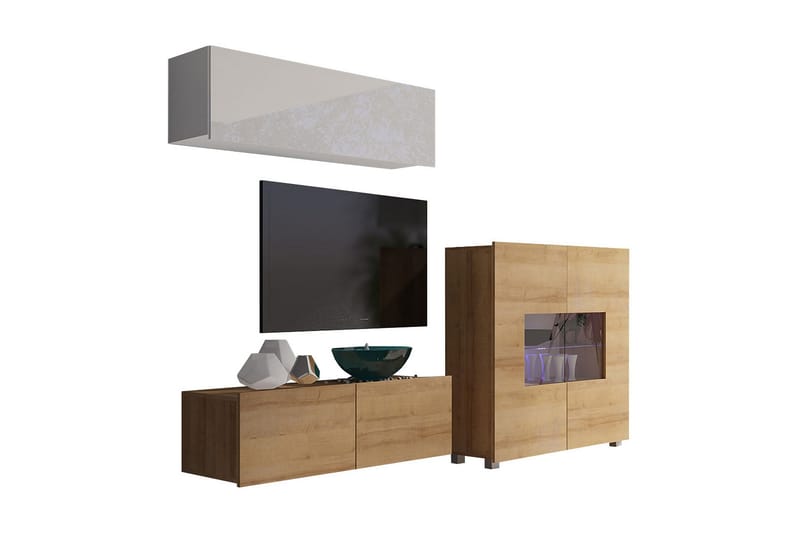 Calabrini TV-møbel - Beige / Grå - Møbler - TV- & Mediamøbler - TV-møbelsett