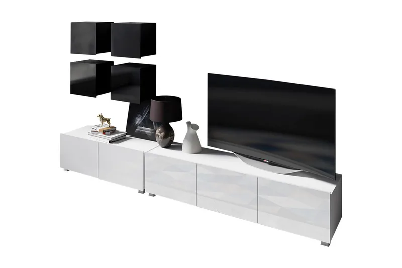 Calabrini TV-møbel - Grå / Hvit - Møbler - TV- & Mediamøbler - TV-møbelsett