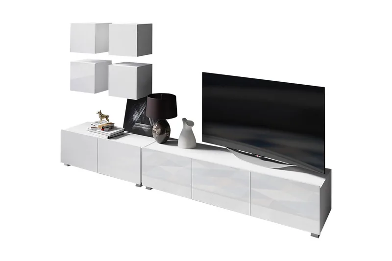 Calabrini TV-møbel - Grå / Hvit - Møbler - TV- & Mediamøbler - TV-møbelsett