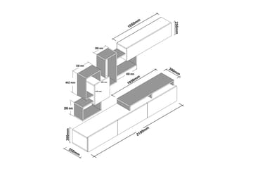 Decorotika Mediaoppbevaring - Møbler - TV- & Mediamøbler - TV-møbelsett