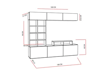 Decorotika Mediaoppbevaring - Møbler - TV- & Mediamøbler - TV-møbelsett