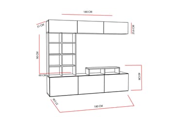 Decorotika Mediaoppbevaring - Møbler - TV- & Mediamøbler - TV-møbelsett