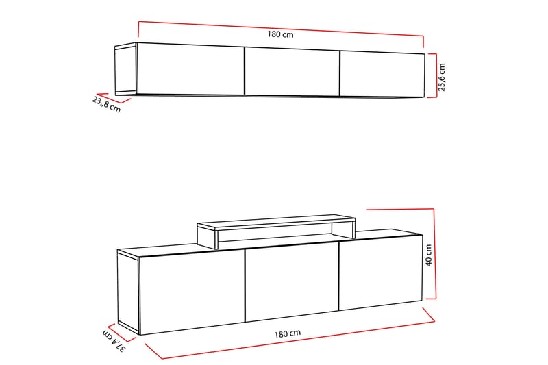 Decorotika TV-benk - Møbler - TV- & Mediamøbler - TV-møbelsett