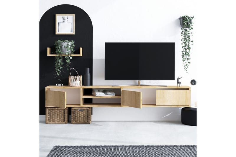 Desgrar Tv-möbelset 180x25 cm - Blå - Møbler - TV- & Mediamøbler - TV-møbelsett