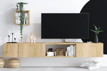 Desgrar Tv-möbelset 180x25 cm - Natur - Møbler - TV- & Mediamøbler - TV-møbelsett