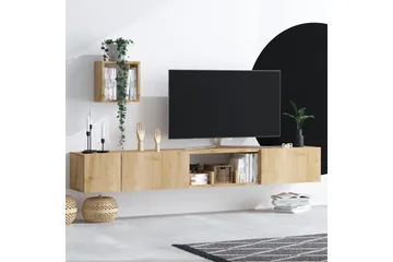Desgrar Tv-möbelset 180x25 cm - Natur - Møbler - TV- & Mediamøbler - TV-møbelsett