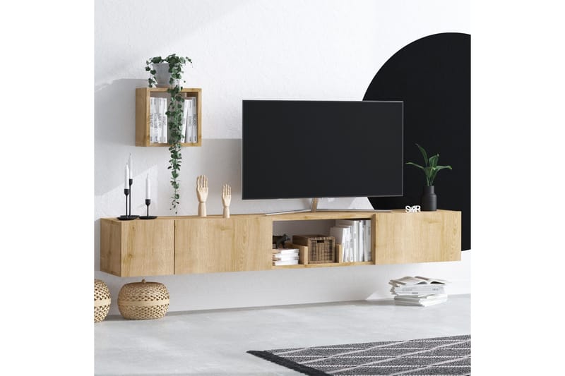 Desgrar Tv-möbelset 180x25 cm - Natur - Møbler - TV- & Mediamøbler - TV-møbelsett