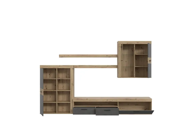 Dolnis Tv-møbelsett 41x300 cm - Brun/Grå - Møbler - TV- & Mediamøbler - TV-møbelsett