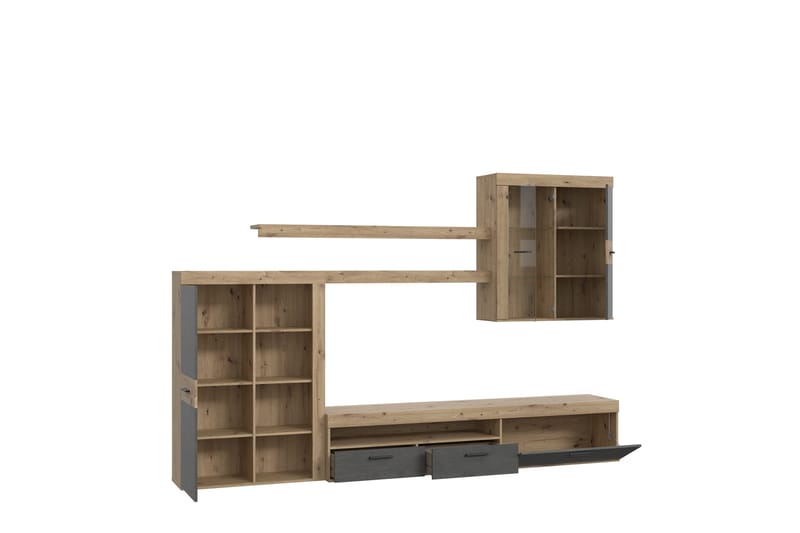 Dolnis Tv-møbelsett 41x300 cm - Brun/Grå - Møbler - TV- & Mediamøbler - TV-møbelsett