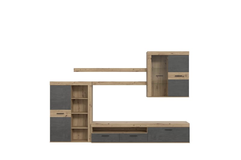 Dolnis Tv-møbelsett 41x300 cm - Brun/Grå - Møbler - TV- & Mediamøbler - TV-møbelsett