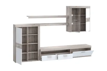 Dolnis Tv-møbelsett 41x300 cm - Brun/Hvit - Møbler - TV- & Mediamøbler - TV-møbelsett