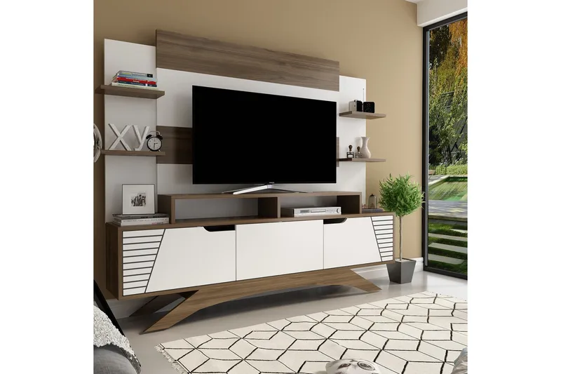 Hejde TV-møbelsett 149 cm - Brun/Hvit - Møbler - TV- & Mediamøbler - TV-møbelsett