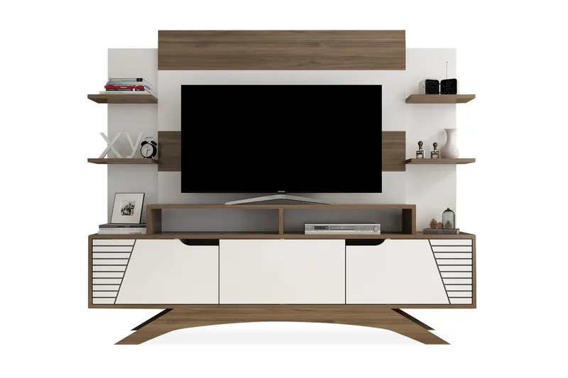 Hejde TV-møbelsett 149 cm - Brun/Hvit - Møbler - TV- & Mediamøbler - TV-møbelsett