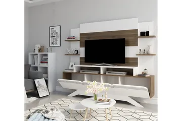 Hejde TV-møbelsett 149 cm - Hvit/Brun - Møbler - TV- & Mediamøbler - TV-møbelsett