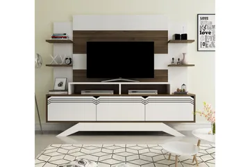 Hejde TV-møbelsett 149 cm - Hvit/Brun - Møbler - TV- & Mediamøbler - TV-møbelsett