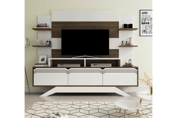 Hejde TV-møbelsett 149 cm - Hvit/Brun - Møbler - TV- & Mediamøbler - TV-møbelsett