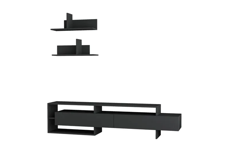Homitis TV-benk med Vegghyller - Møbler - TV- & Mediamøbler - TV-møbelsett