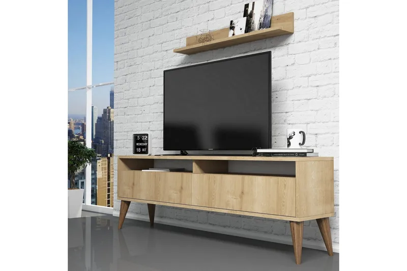 Hoptrup TV-møbelsett 150 cm - Eik - Møbler - TV- & Mediamøbler - TV-møbelsett