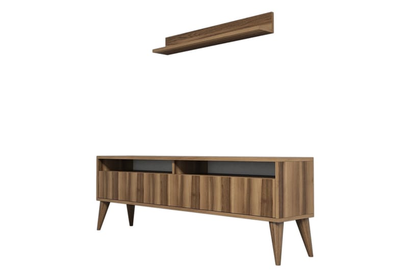 Hoptrup TV-møbelsett 150 cm - Valnøtt/Brun - Møbler - TV- & Mediamøbler - TV-møbelsett
