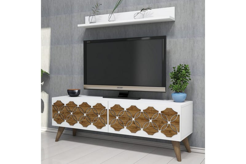 Hovdane TV-Benk 120 cm - Hvit - Møbler - TV- & Mediamøbler - TV-møbelsett