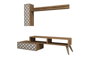 Hovdane TV-Benk 150 cm - Brun/Hvit - Møbler - TV- & Mediamøbler - TV-møbelsett
