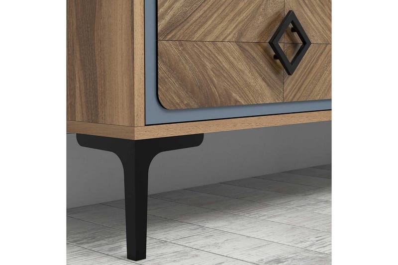 Hovdane TV-Benk 180 cm - Brun/Blå - Møbler - TV- & Mediamøbler - TV-møbelsett