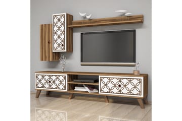 Hovdane TV-Benk 180 cm - Brun/Hvit - Møbler - TV- & Mediamøbler - TV-møbelsett