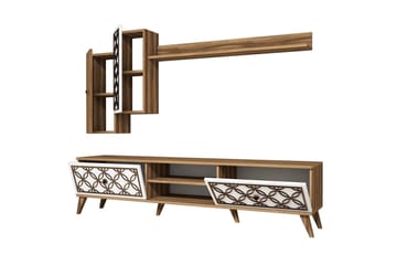 Hovdane TV-Benk 180 cm - Brun/Hvit - Møbler - TV- & Mediamøbler - TV-møbelsett