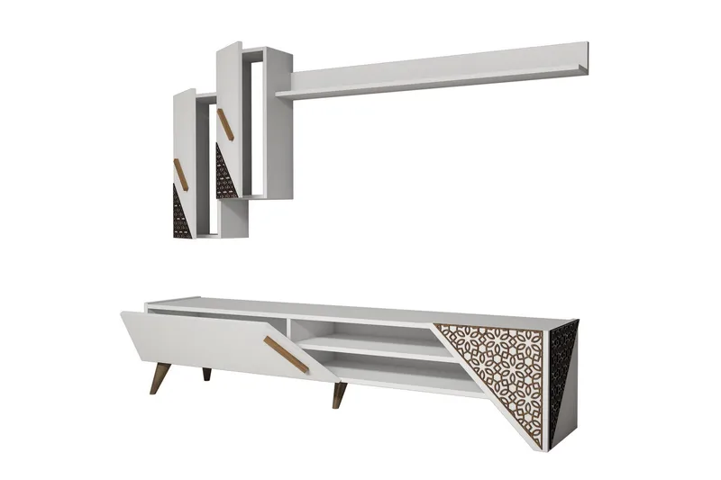 Hovdane TV-Benk 180 cm - Hvit - Møbler - TV- & Mediamøbler - TV-møbelsett