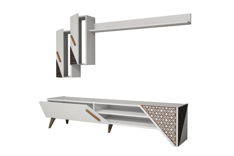 Hovdane TV-Benk 180 cm - Hvit - Møbler - TV- & Mediamøbler - TV-møbelsett