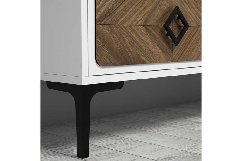 Hovdane TV-Benk 180 cm - Hvit/Brun - Møbler - TV- & Mediamøbler - TV-møbelsett