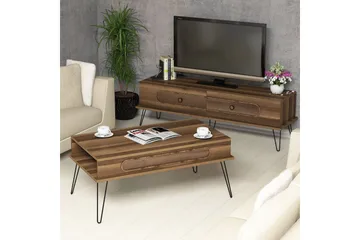 Hovdane TV-møbelsett 145 cm - Brun - Møbler - TV- & Mediamøbler - TV-møbelsett