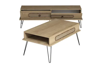 Hovdane TV-møbelsett 145 cm - Brun/Eik - Møbler - TV- & Mediamøbler - TV-møbelsett