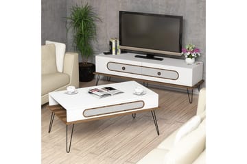 Hovdane TV-Møbelsett 145 cm - Hvit - Møbler - TV- & Mediamøbler - TV-møbelsett