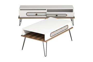 Hovdane TV-Møbelsett 145 cm - Hvit - Møbler - TV- & Mediamøbler - TV-møbelsett
