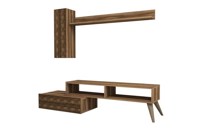 Hovdane TV-møbelsett 150 cm - Brun - Møbler - TV- & Mediamøbler - TV-møbelsett