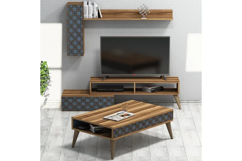 Hovdane TV-møbelsett 150 cm, Brun