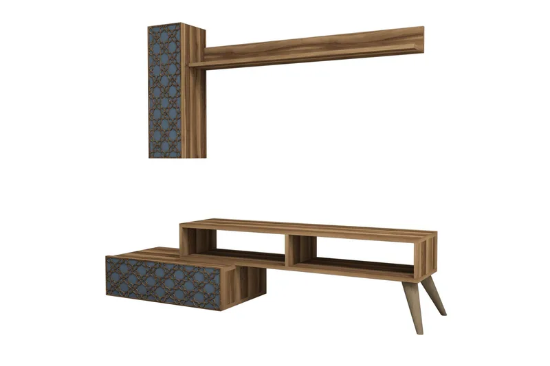 Hovdane TV-møbelsett 150 cm - Brun/Grå - Møbler - TV- & Mediamøbler - TV-møbelsett