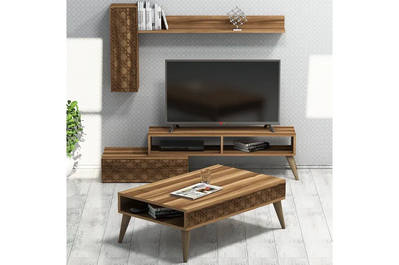 Hovdane TV-møbelsett 150 cm, Lysebrun