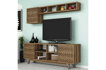 Hovdane TV-møbelsett 160 cm - Brun - Møbler - TV- & Mediamøbler - TV-møbelsett