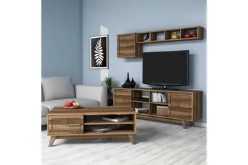 Hovdane TV-møbelsett 160 cm - Brun - Møbler - TV- & Mediamøbler - TV-møbelsett