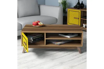 Hovdane TV-Møbelsett 160 cm - Brun/Gul - Møbler - TV- & Mediamøbler - TV-møbelsett